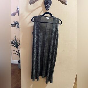 Lularoe Joy Vest Duster Olive Green